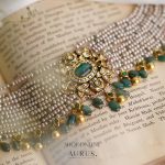 Exquisite Pearl And Stone-Studded Pendant Choker By Aurus Jewels