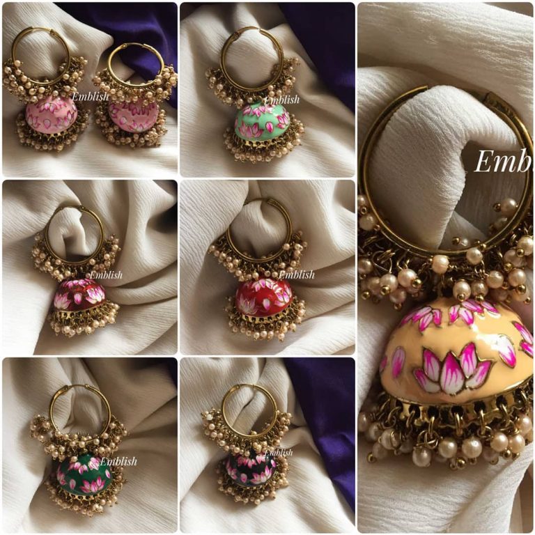 full-loop-pearl-bunch-meenakari-earrings
