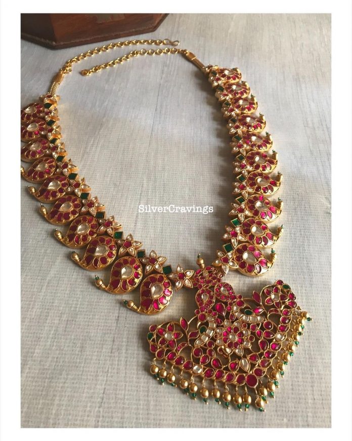 Mango Design Kundan Necklace - South India Jewels