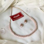 Minimalistic Rose Gold Necklace By Adorna Chennai!