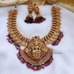 Traditional Temple Lakshmi Design Necklace By South India Jewels!