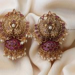 Grand Dual Peacock Ruby Jhumkas By South India Jewels!