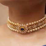 Elegant AD Stone Pearl Choker Set By South India Jewels!