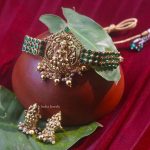 Stunning Lakshmi Temple Design Choker By South India Jewels!