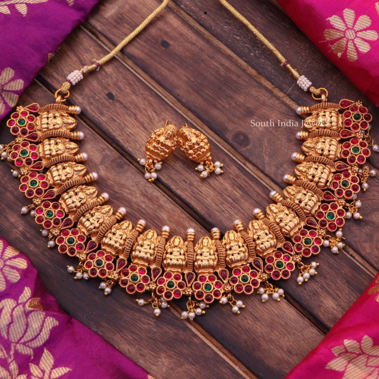 Traditional-Mahalakshmi-Red-Green-Stone-Necklace