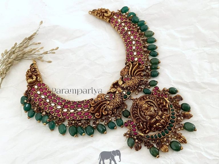 nakshi-lakshmi-peacock-necklace