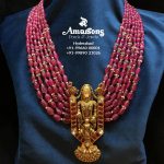 Balaji Gold Locket With Ruby Mala By Amarsons Jewellery!