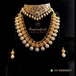 Bridal Choker With Bottu Haaram By Omprakash Jewels & Pearls