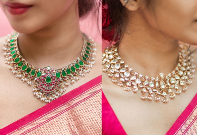Kundan Necklace With Pearl Droppings