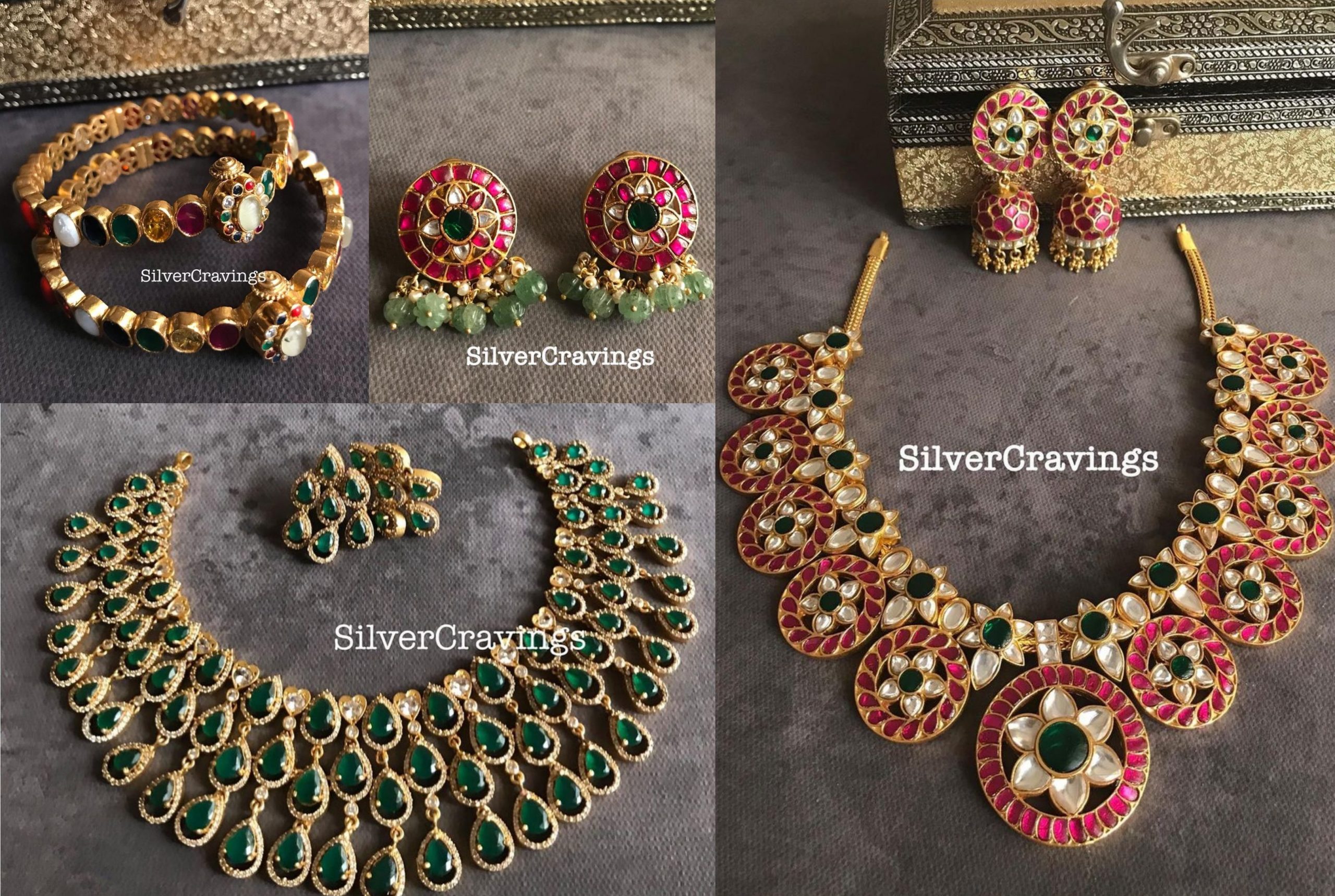Stone-Studded Statement Pieces By Silver Cravings Jewellery