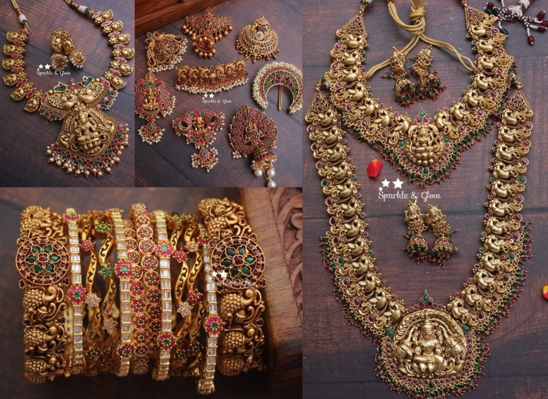 Antique Temple Design Jewellery From Sparkles By Archana!