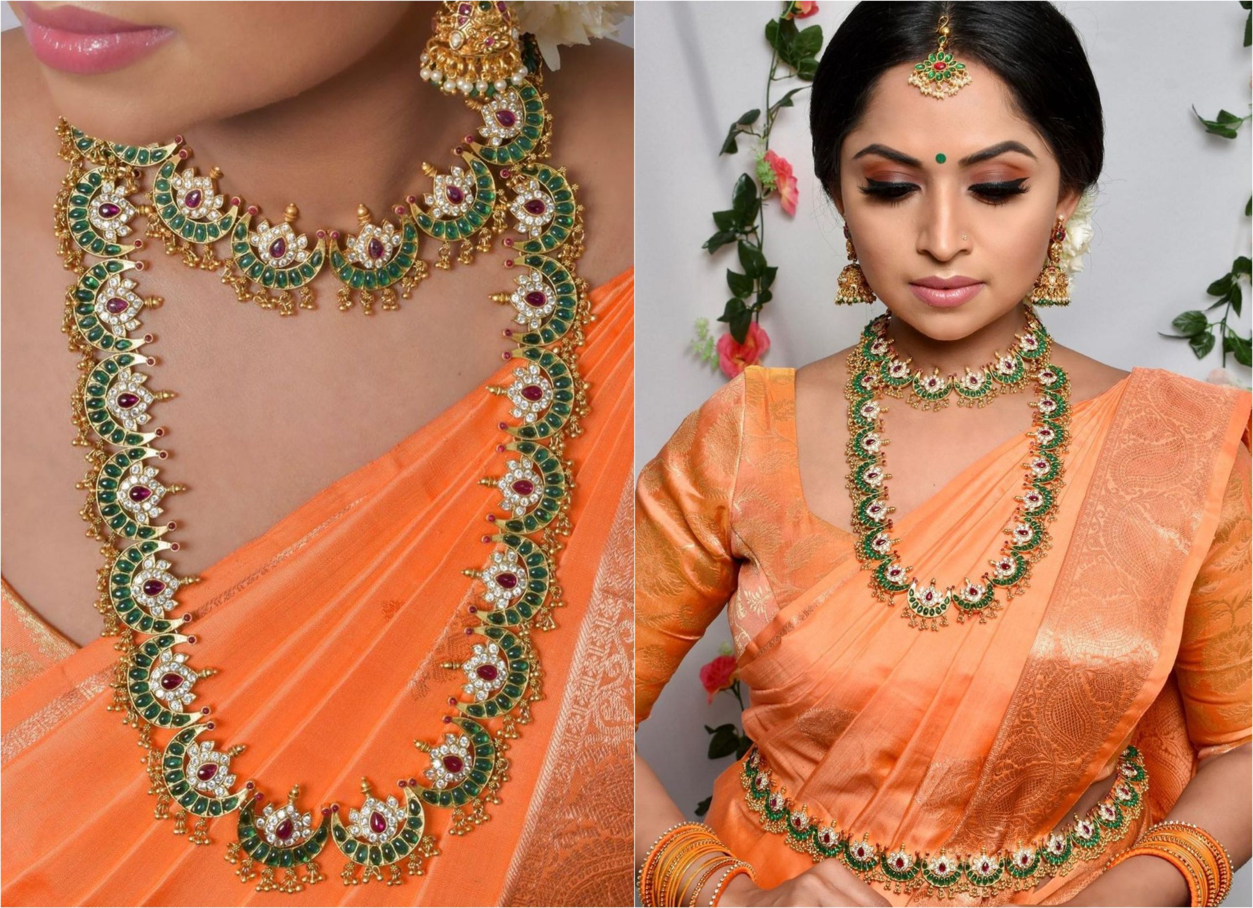 Chaand Design Emerald Necklace Set By Vrddhi Uk!