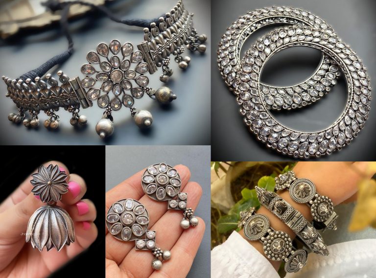 Stone Studded Antique Silver Collection