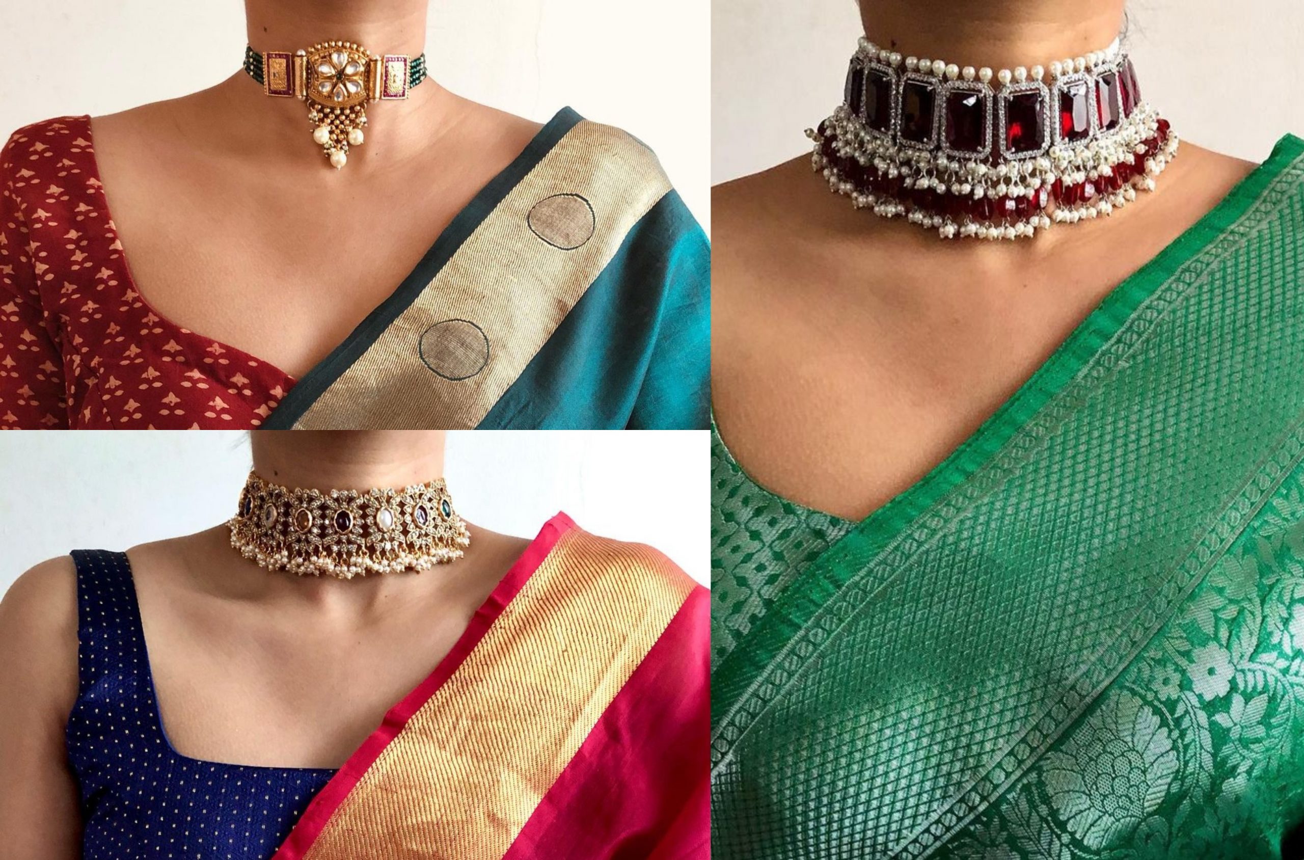 Simple And Statement-Making Chokers From Petals by Swathi!