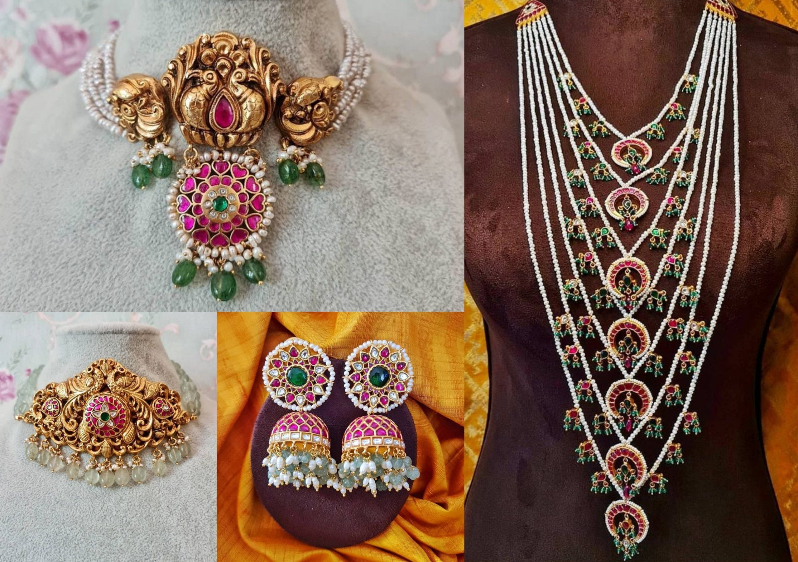 Gorgeous Kemp And Nakshi Work Jewellery