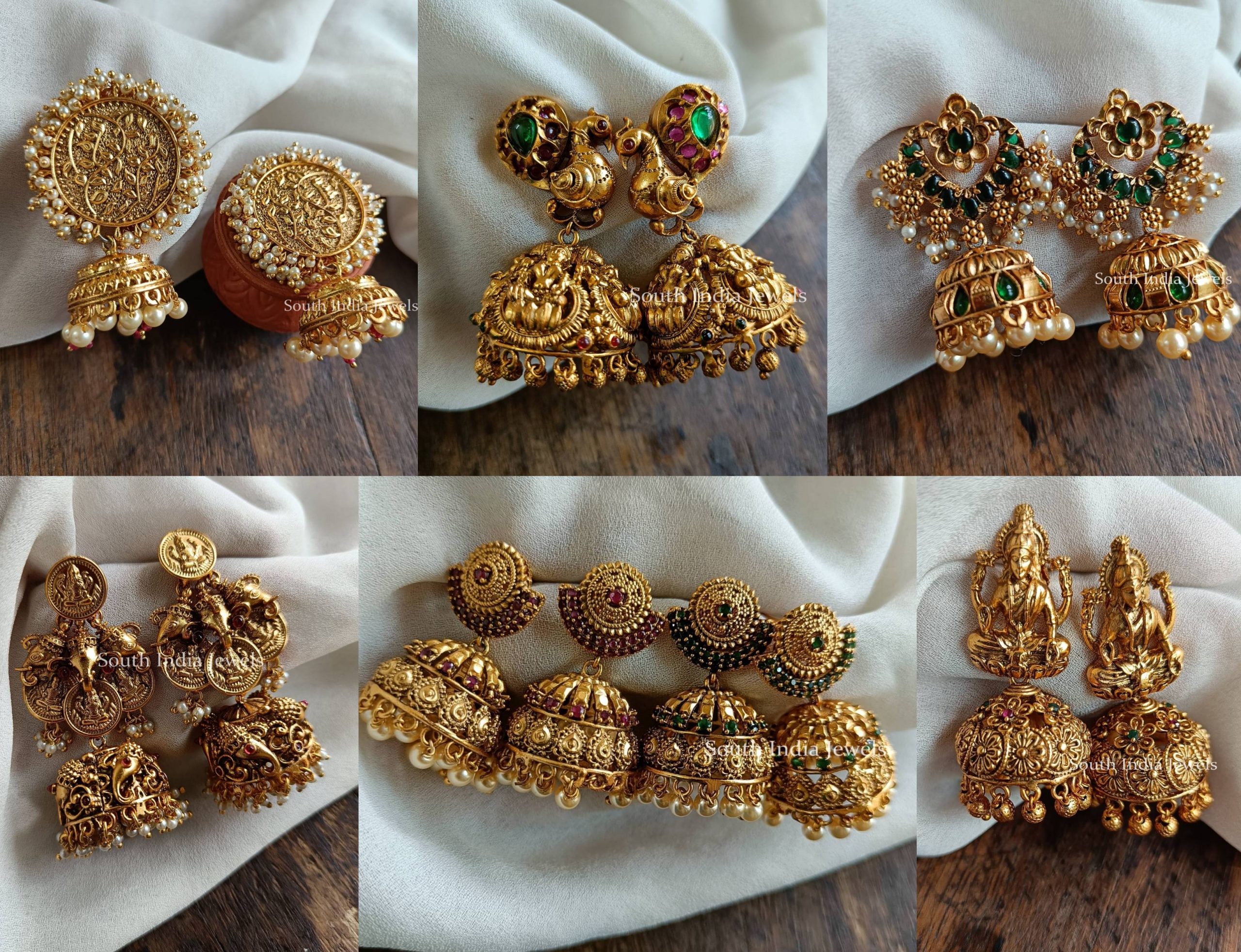 Antique Jhumka Patterns By South India Jewels