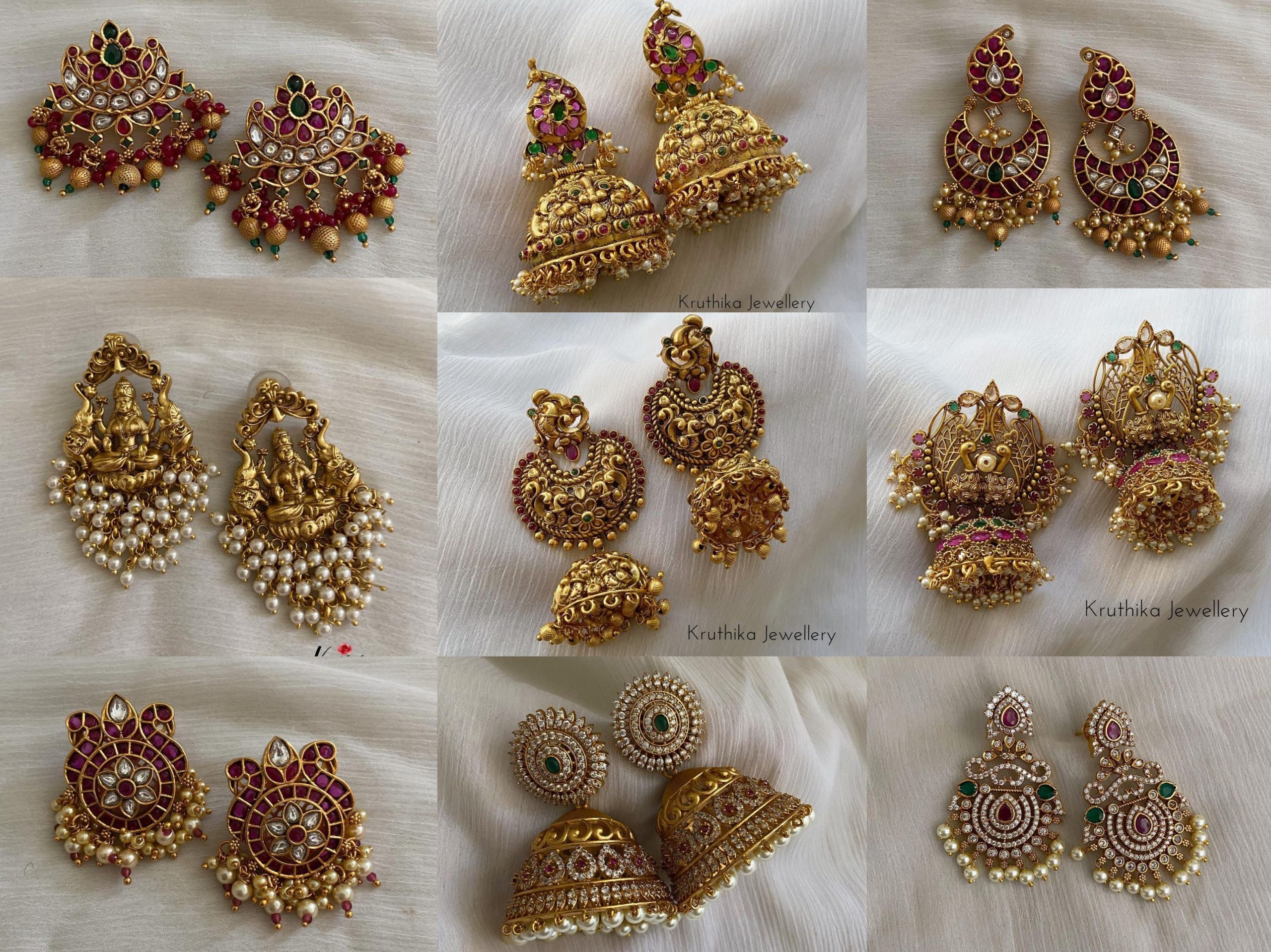 Antique Imitation Earrings Collection By Kruthika Jewellery!
