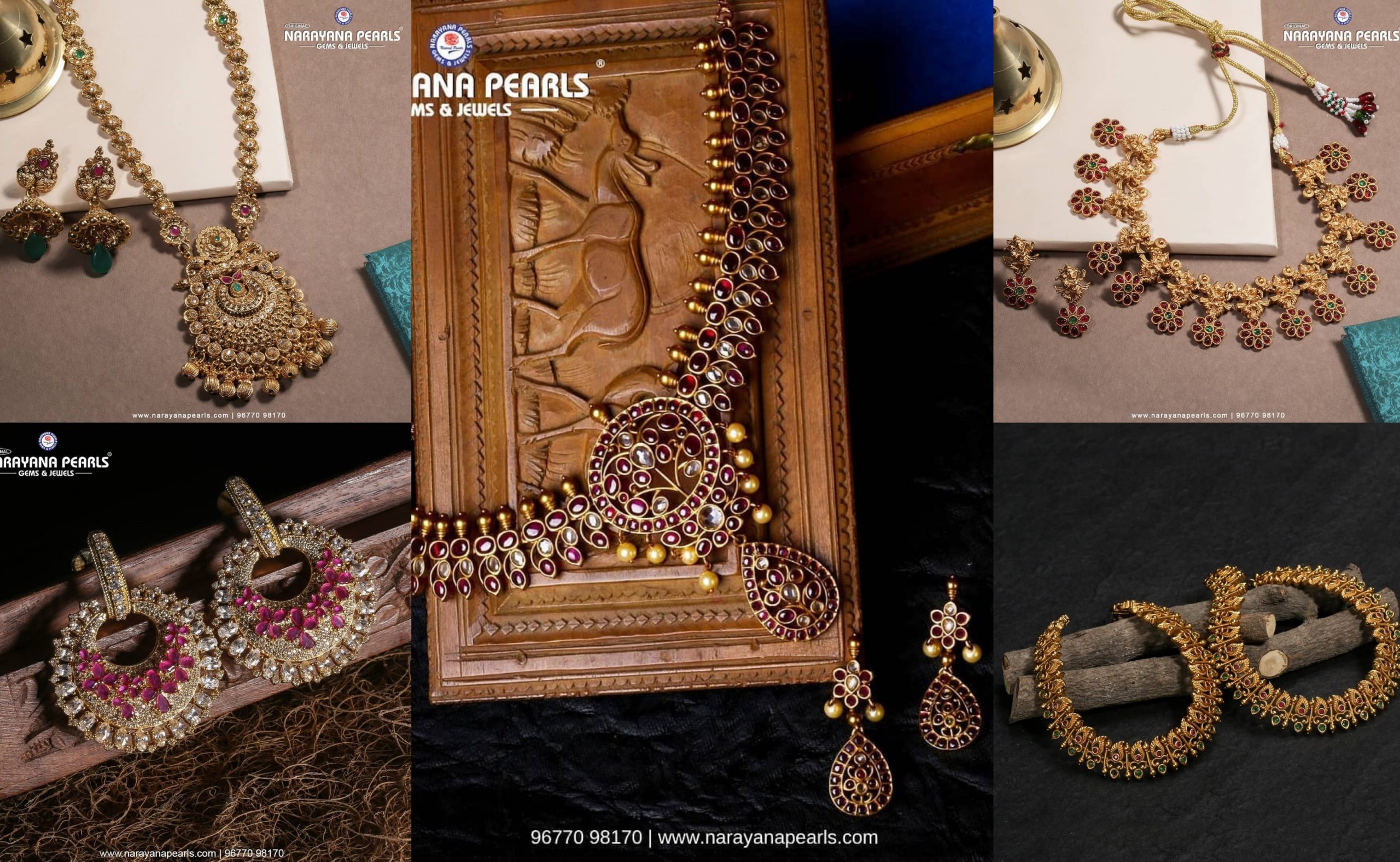 Traditional Stone-Studded Jewellery Collection By Narayana Pearls!