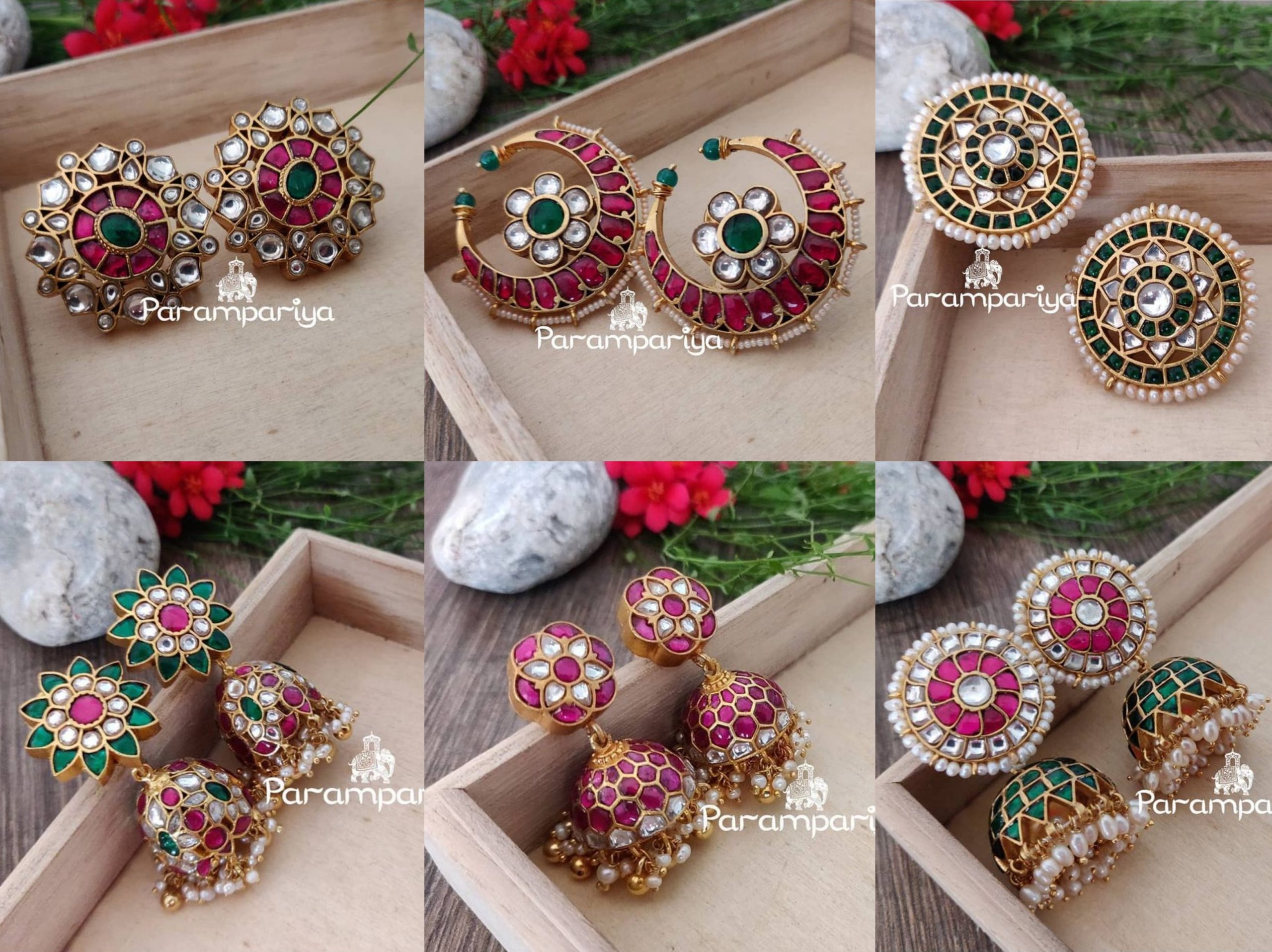 Kemp Studded Earrings Collection By Parampariya