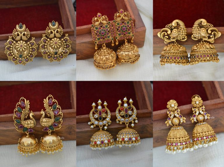 Traditional Bridal Earrings By South India Jewels!