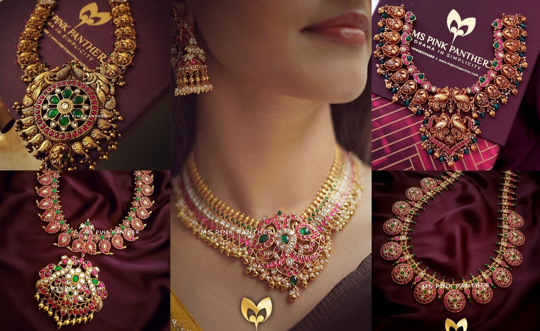 Temple Nakshi And Kemp Necklace Collection By Ms Pink Panther