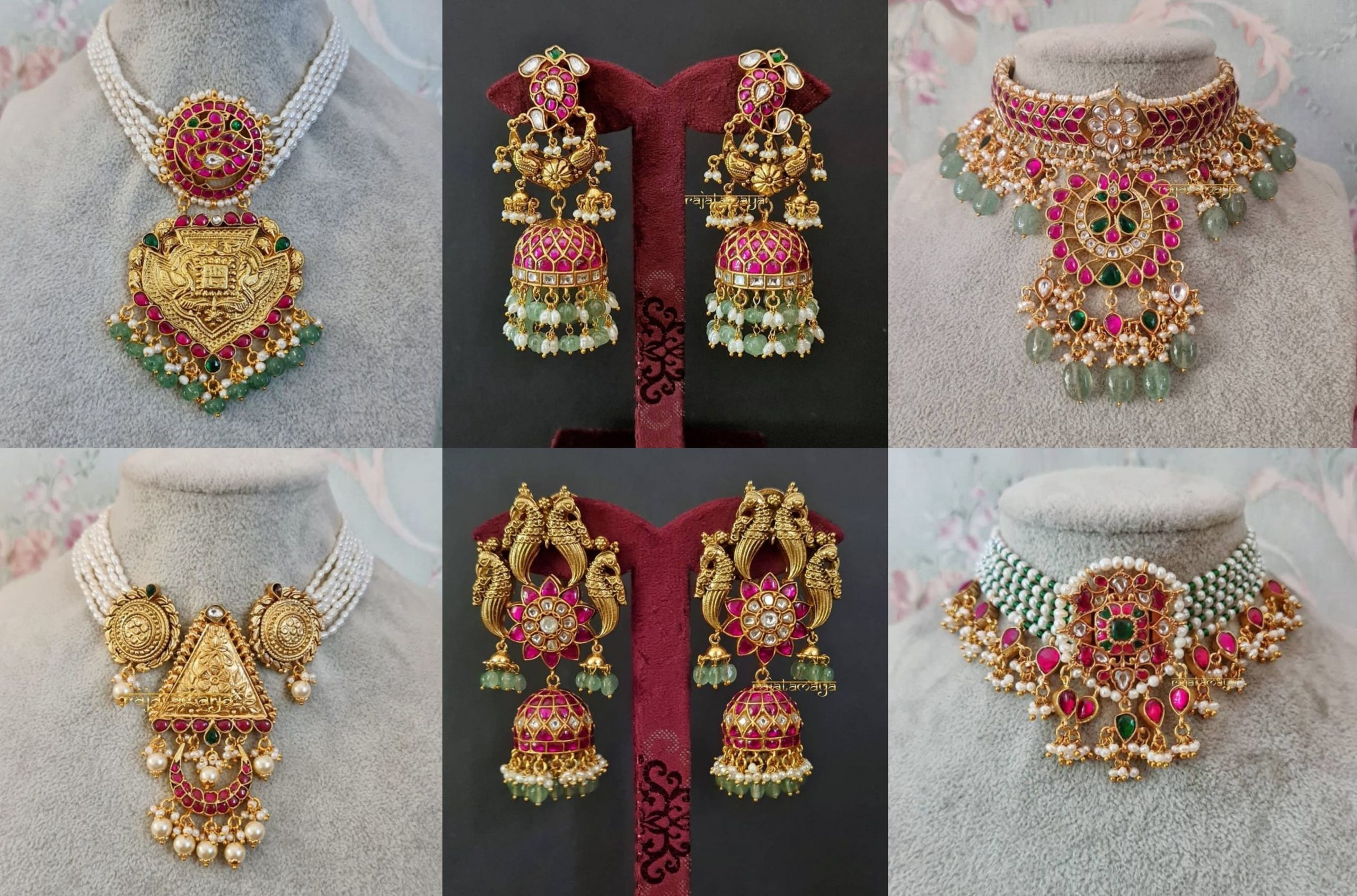 Traditional Kemp And Pearl Jewellery By Rajatamaya!