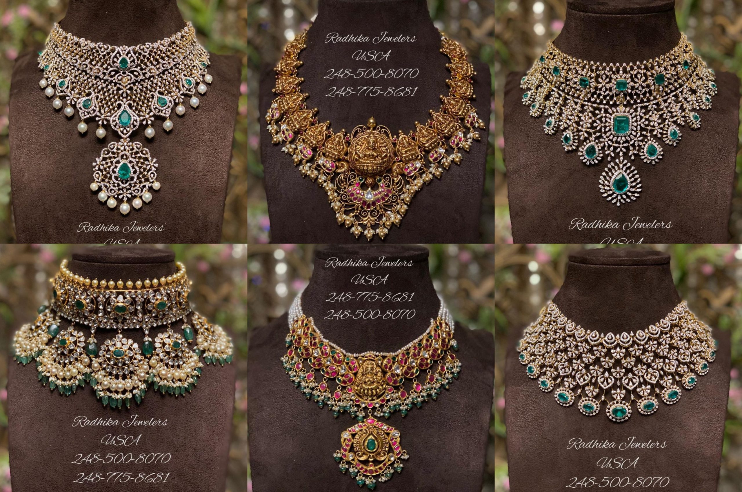 Statement Making Necklaces In Gold & Diamond From Radhika Jewellers