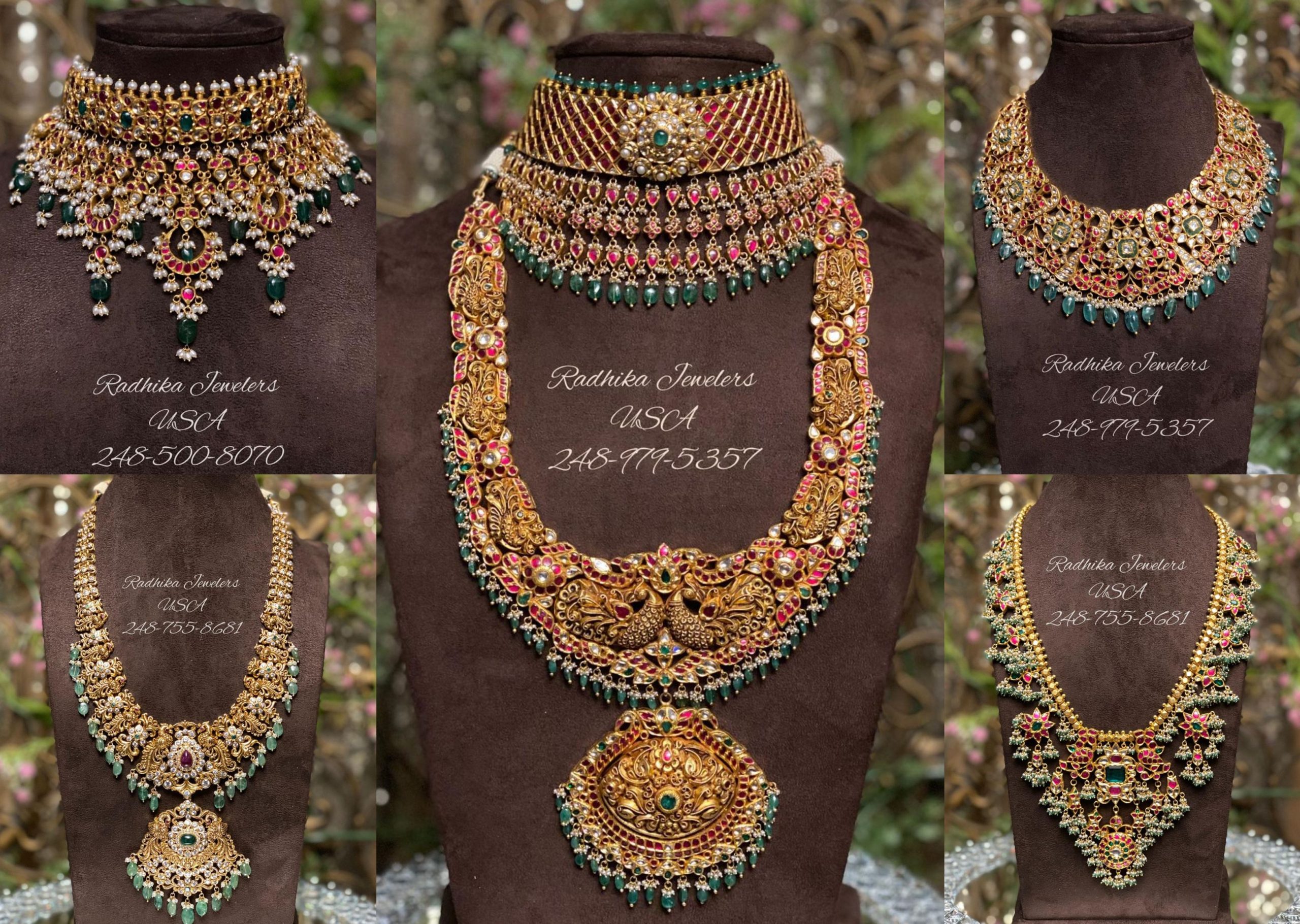 Statement Making Necklaces In Gold From Radhika Jewellers