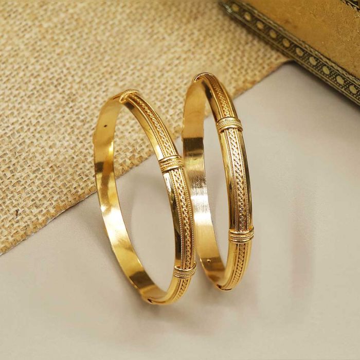 Gold bangles store models latest