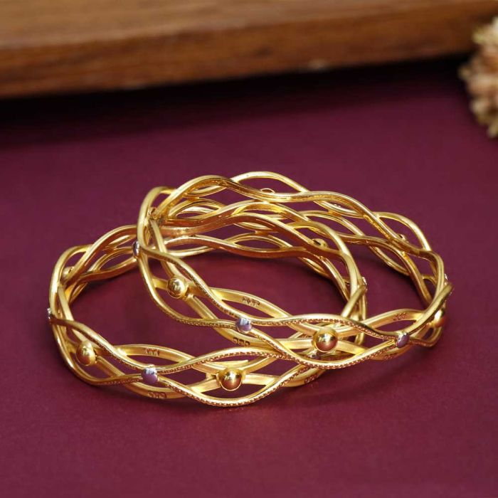 Gold bangles designs for deals daily use with weight