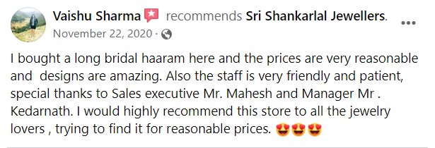 Sri shankarlal jewellers review