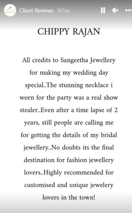 Sangeetha jewellery review