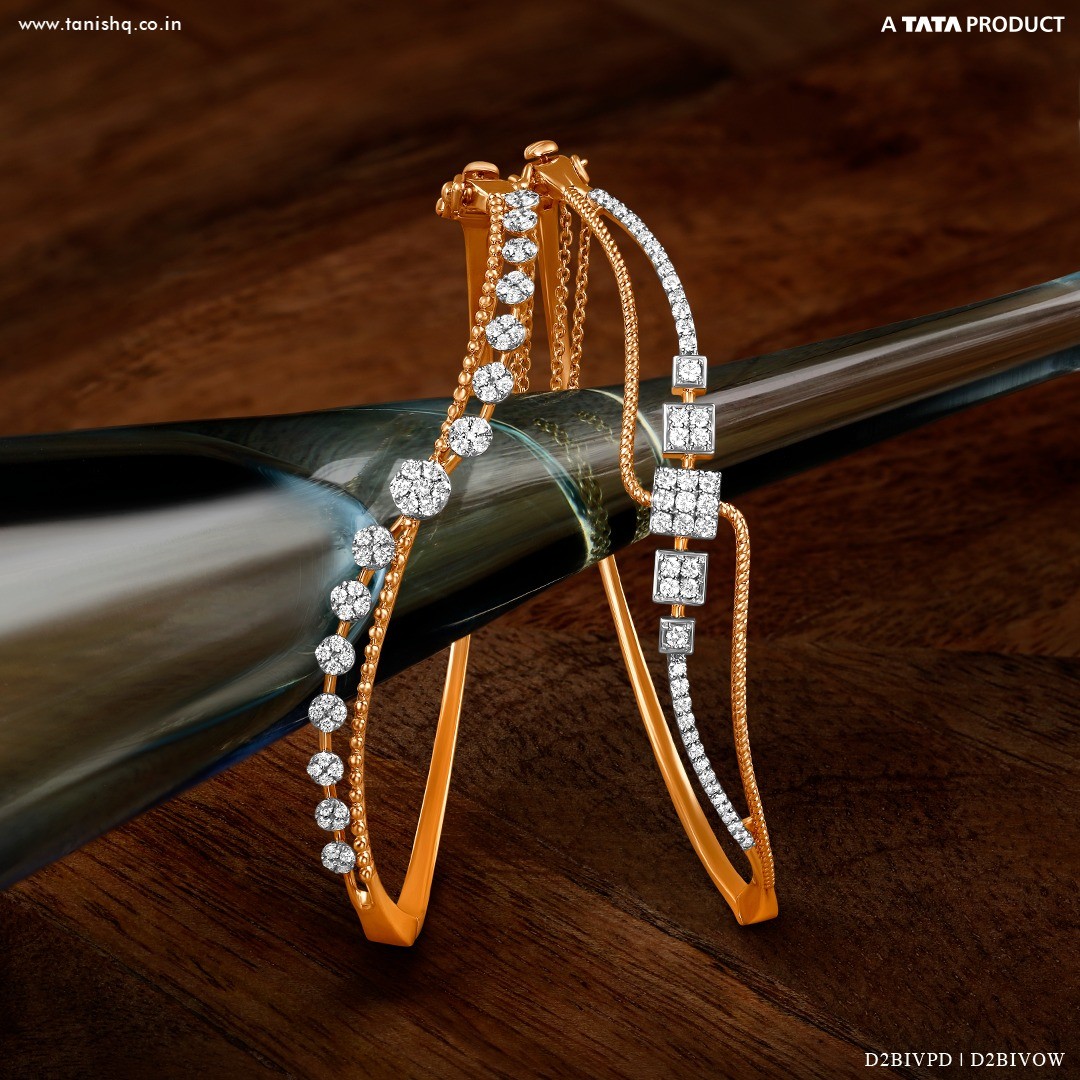 Diamond Bangles from Tanishq - Latest Designs!